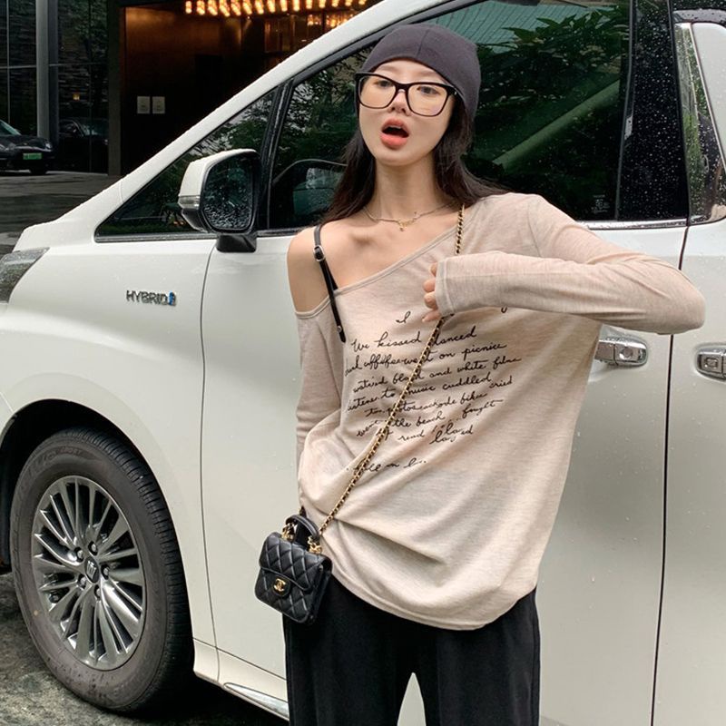 Áo Thun Mỏng Nhẹ Trong Suốt Chống Nắng Hở Vai Phong Cách Cổ Điển Thời Trang Mùa Hè Cho Nữ