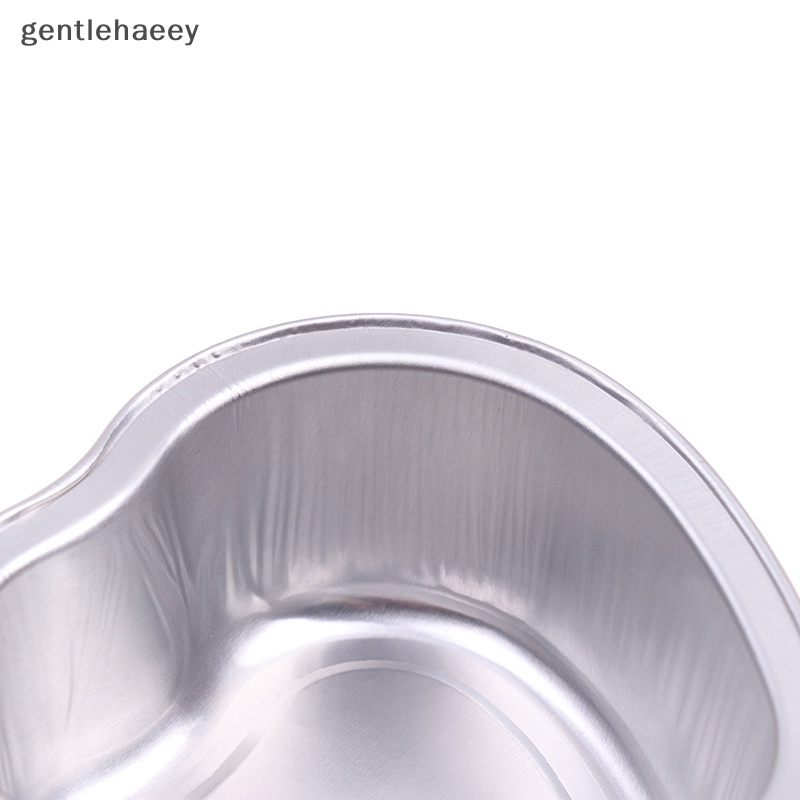 Set 10 Cốc Lá Nhôm 55ml Hình Trái Tim Làm Bánh Cupcake Có Nắp Đậy