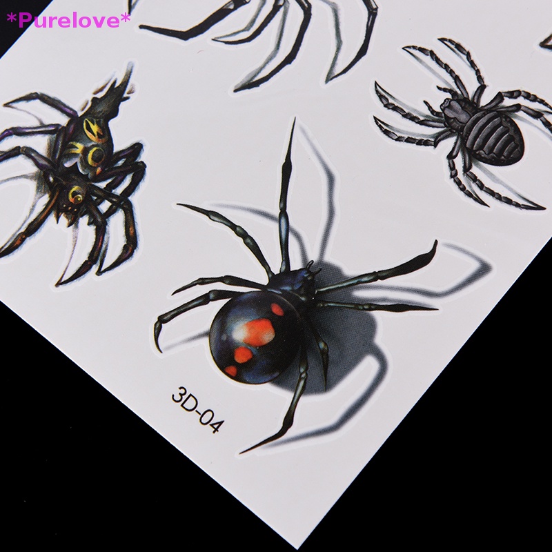 Hình Xăm Dán Họa Tiết Côn Trùng 3d Cỡ Lớn Dùng Một Lần Mới