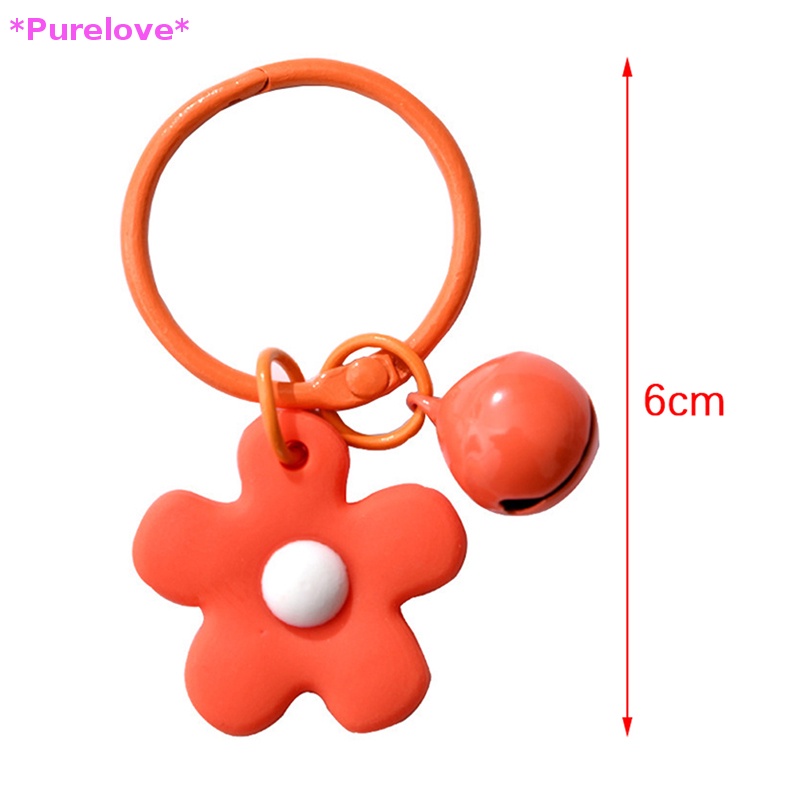 Móc Chìa Khóa Bằng Nhựa Pvc Hình Bông Hoa Xinh Xắn Mới