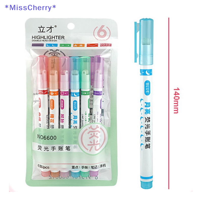 Bộ 6 Bút Đánh Dấu Dạng Lăn Nhiều Đường Viền Nhiều Hình Dạng Cho Vẽ Graffiti Nghệ Thuật Mới