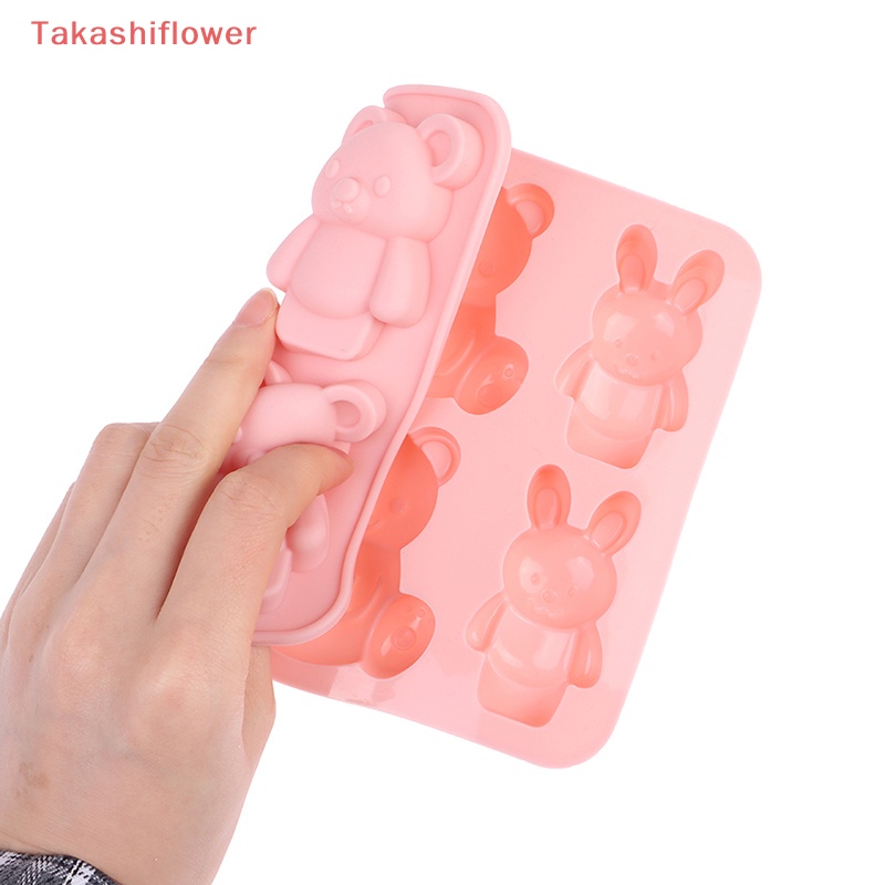 Khuôn Silicon Làm Bánh / Sô Cô La Hình Gấu Hoạt Hình Dễ Thương