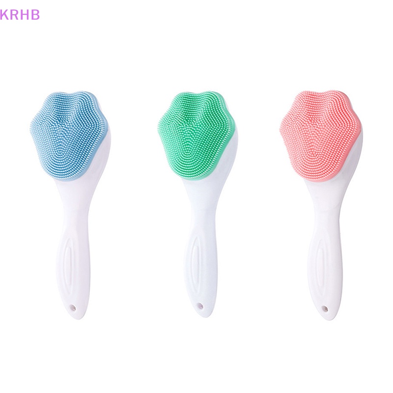 Cọ Rửa Mặt Bằng Silicon Tay Cầm Hình Chân Mèo / Gấu Dễ Thương Mới