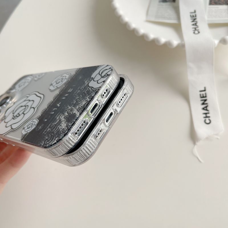 Ốp Điện Thoại Họa Tiết Ren Hoa Màu Trắng / Bạc Sang Trọng Cho iPhone 14Pro Max 13promax 12 11