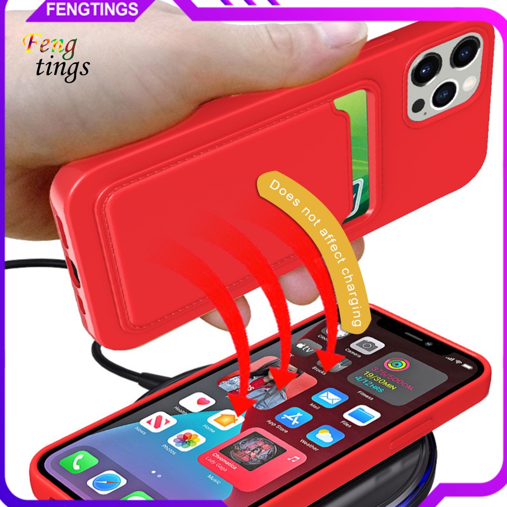 Ốp Điện Thoại TPU Mềm Chống Bụi Chống Sốc Có Ngăn Đựng Thẻ Cho iPhone 14 / 14 Pro / 14 Plus / Pro Max