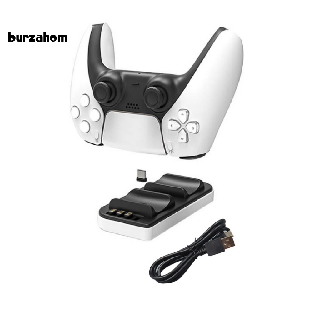 Đế Sạc Không Dây Kép Bằng ABS Chất Lượng Cao Cho Tay Cầm Chơi Game PS5 Bur HBP-298