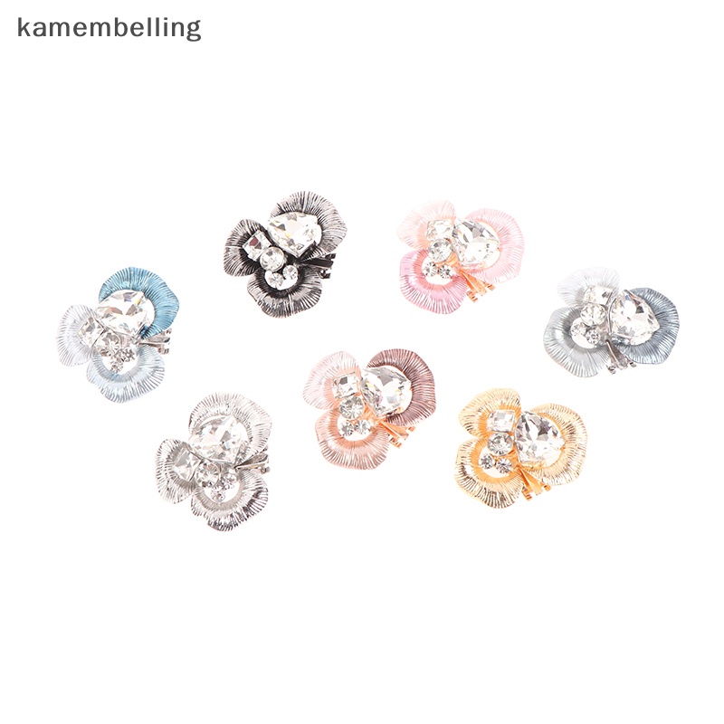 Kamembelling Kẹp Khóa Hoa Đính Đá Trang Trí Giày Cao Gót Thanh Lịch Dành Cho Bạn Nữ EN