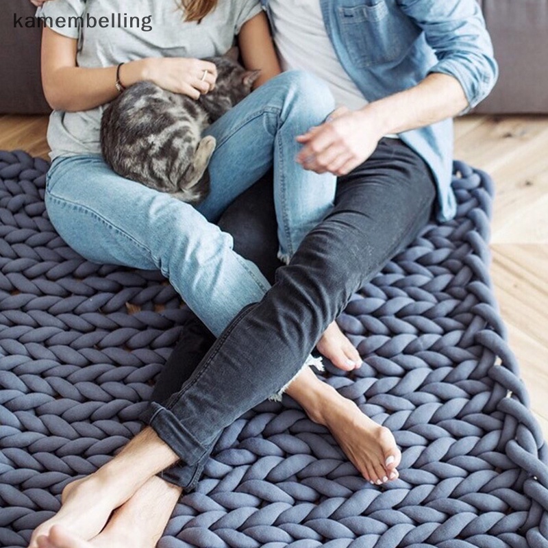 Kamembelling Cuộn Len Sợi Cotton Iceland Siêu Dày Dặn Dùng Làm Chăn Mền Thủ Công DIY