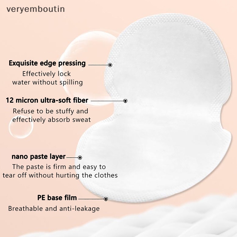 Set 20 Miếng Dán Thấm Mồ Hôi Dưới Cánh Tay Dùng Một Lần Tiện Lợi