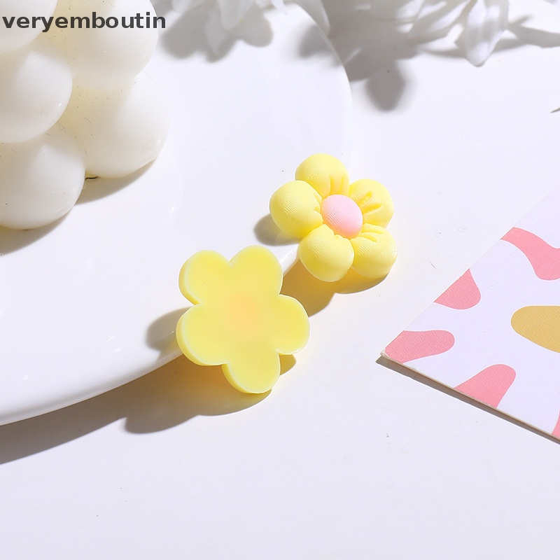 Set 10 Kẹp Tóc Hình Hoa Hướng Dương Có Nam Châm Hít Tủ Lạnh / Điện Thoại DIY