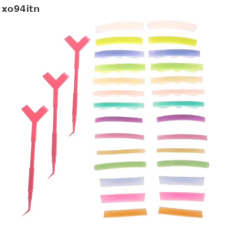 Tn Bộ Dụng Cụ Đệm Silicone Hỗ Trợ Nâng Lông Mi Tiện Lợi