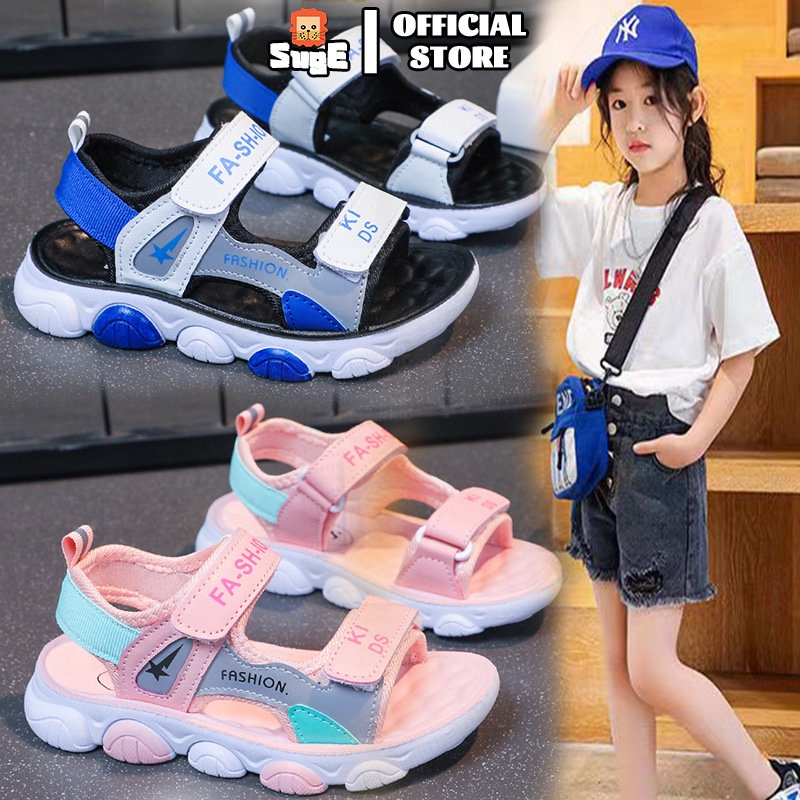 Xăng đan Thể Thao Bằng Da PU Chống Trượt Thoải Mái Thời Trang Mùa Hè Dành Cho Bé Gái