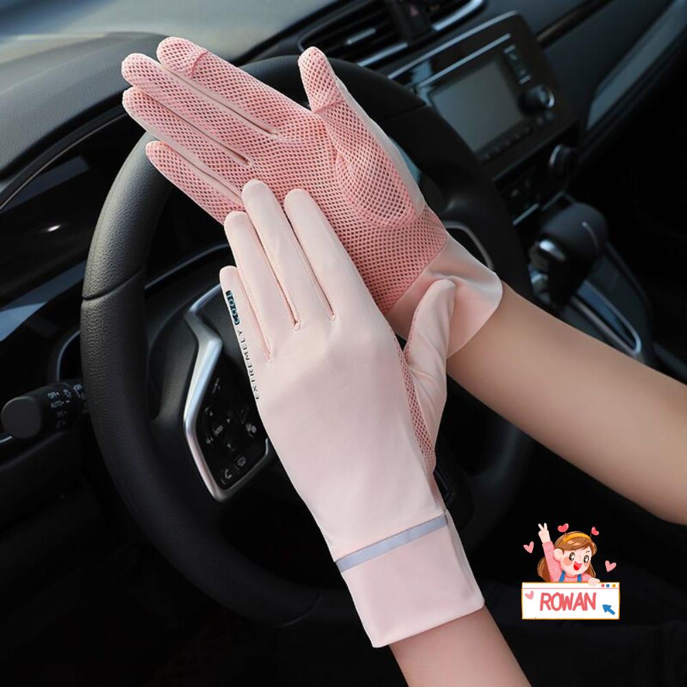 Găng Tay Lái Xe Chống Tia UV Chất Liệu Lụa Mỏng Cao Cấp Thời Trang Unisex