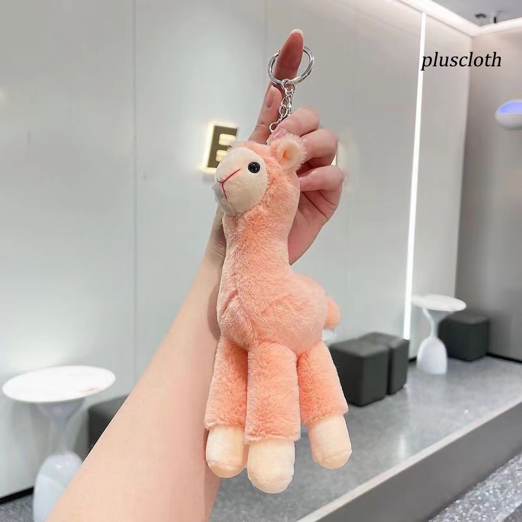 Thú Nhồi Bông Hình Lạc Đà Alpaca 3D Mắt Dài 15cm Dễ Thương Trang Trí Ba Lô