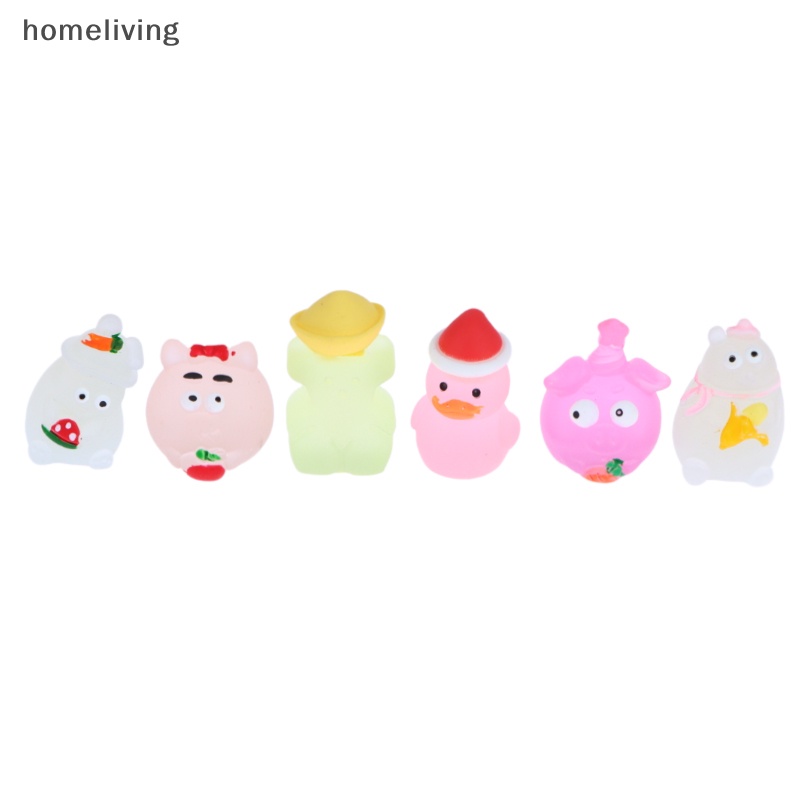 Set 10 Tượng Động Vật Hoạt Hình Màu Dạ Quang Làm Trang Sức DIY