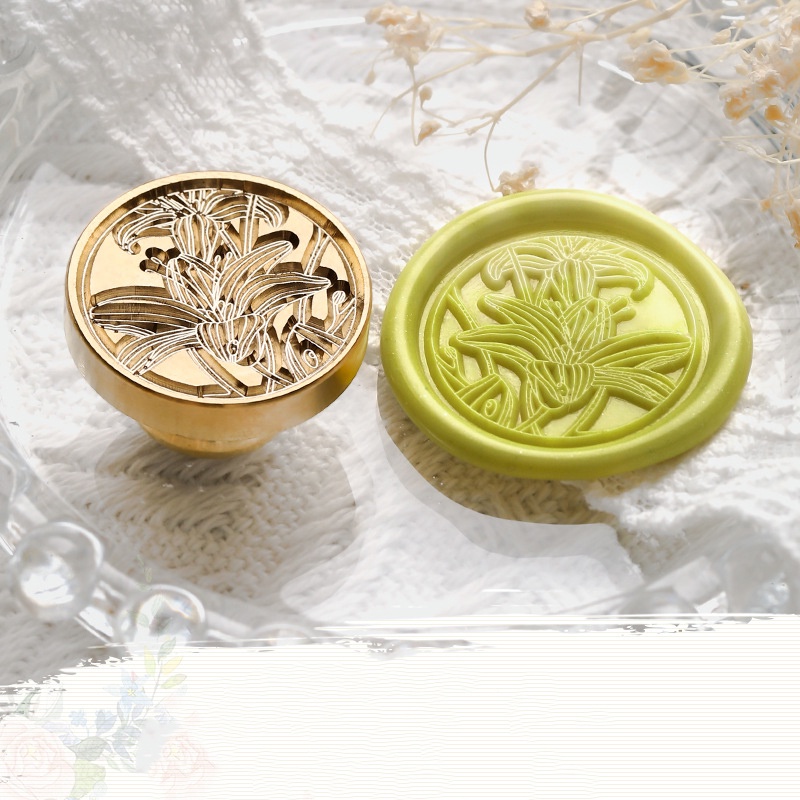 Plant Series Wax Stamp DIY Seal Wax Stamp Thiệp mời đám cưới Wax Stamp Head Album Đặc biệt Stamp