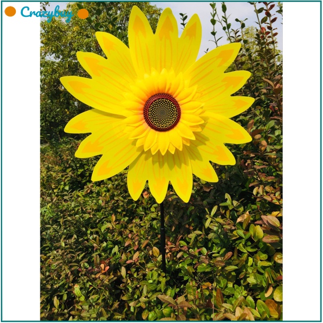 Cr Cối Xay Gió Hình Hoa Hướng Dương Trang Trí Sân Vườn