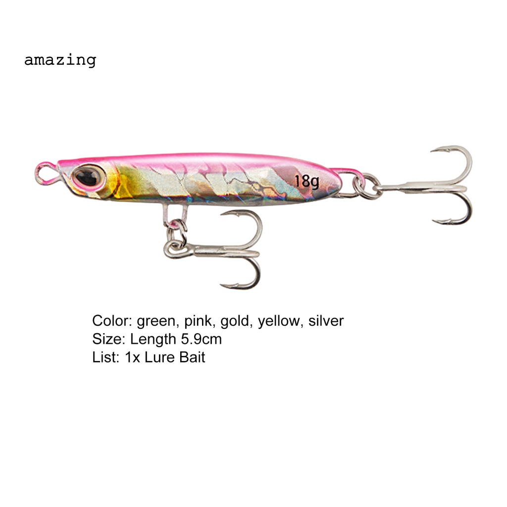 Mồi Giả Nhử Cá 18g / 5.9cm Bằng Nhựa Gắn Kèm Móc Câu