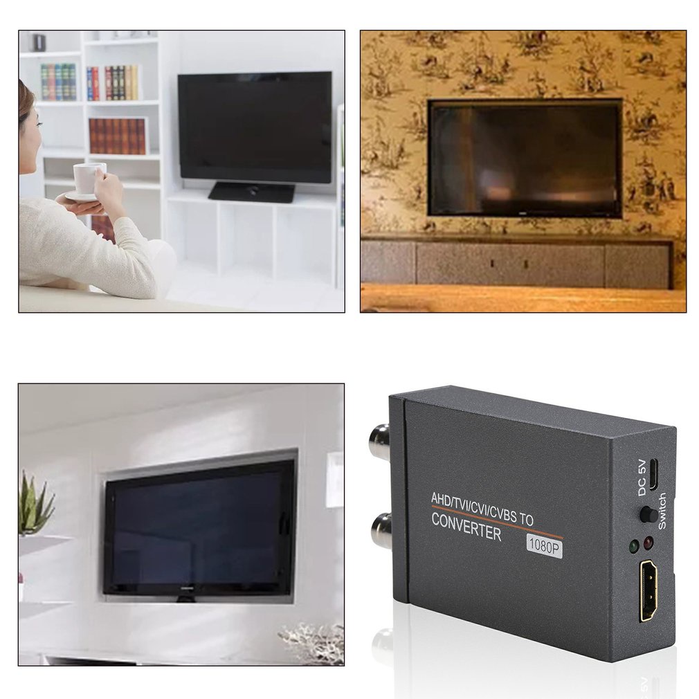 Nk-T8 Ahd/Tvi/Cvi/Cvbs To Hdmi-Compatible Converter Adapter Full Hd 4K Video For Converting Belt Ring [Q/1]