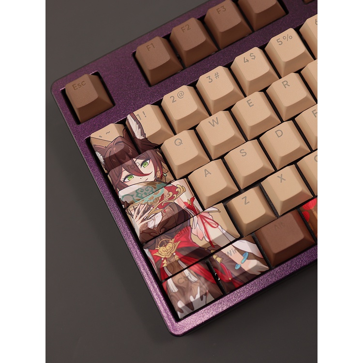 Tingyun Keycaps Cherry Profile Honkai Star Rail Anime PBT Dye Sub Cơ Keycap