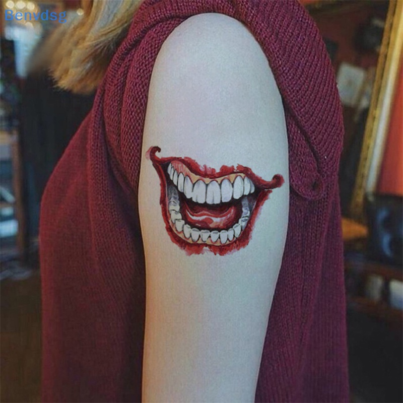 1 Tấm Hình Xăm Dán Tạm Thời Chống Nước Phong Cách Halloween Độc Đáo