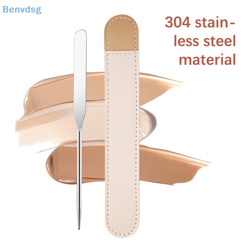 Set 1 Dụng Cụ Trang Điểm Hai Đầu Bằng Thép Không Gỉ Kèm Túi Đựng PU