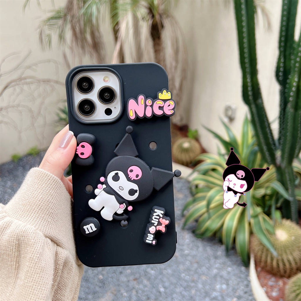 Ốp Điện Thoại Tpu Silicon Mềm Màu Kẹo Hình Chú Cún Sanrio 3D DIY Cho iPhone 14 13 12 11 Pro Max
