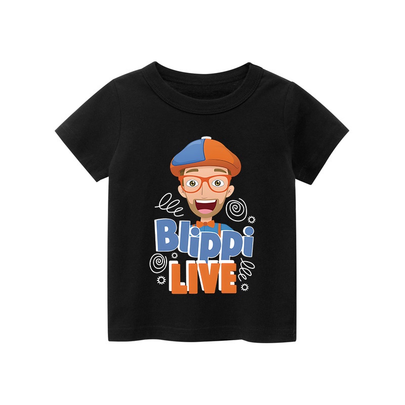 Áo thun trẻ em BLIPPI, 8 màu áo, đầy đủ size có big size, MÀU KHÁC NHẮN TIN SHOP