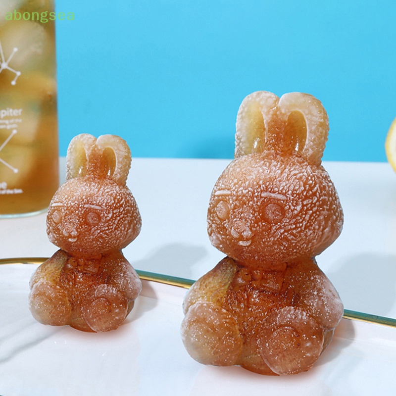 Khuôn Silicon Làm Đá Hình Thỏ Hoạt Hình Dễ Thương