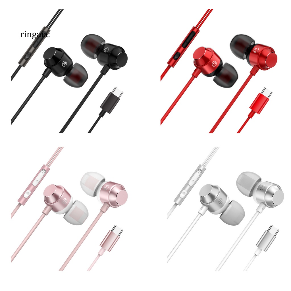 Tai Nghe Nhét Trong Có Dây Điều Khiển Và Mic Loại C Phong Cách Thể Thao Cho Điện Thoại Di Động