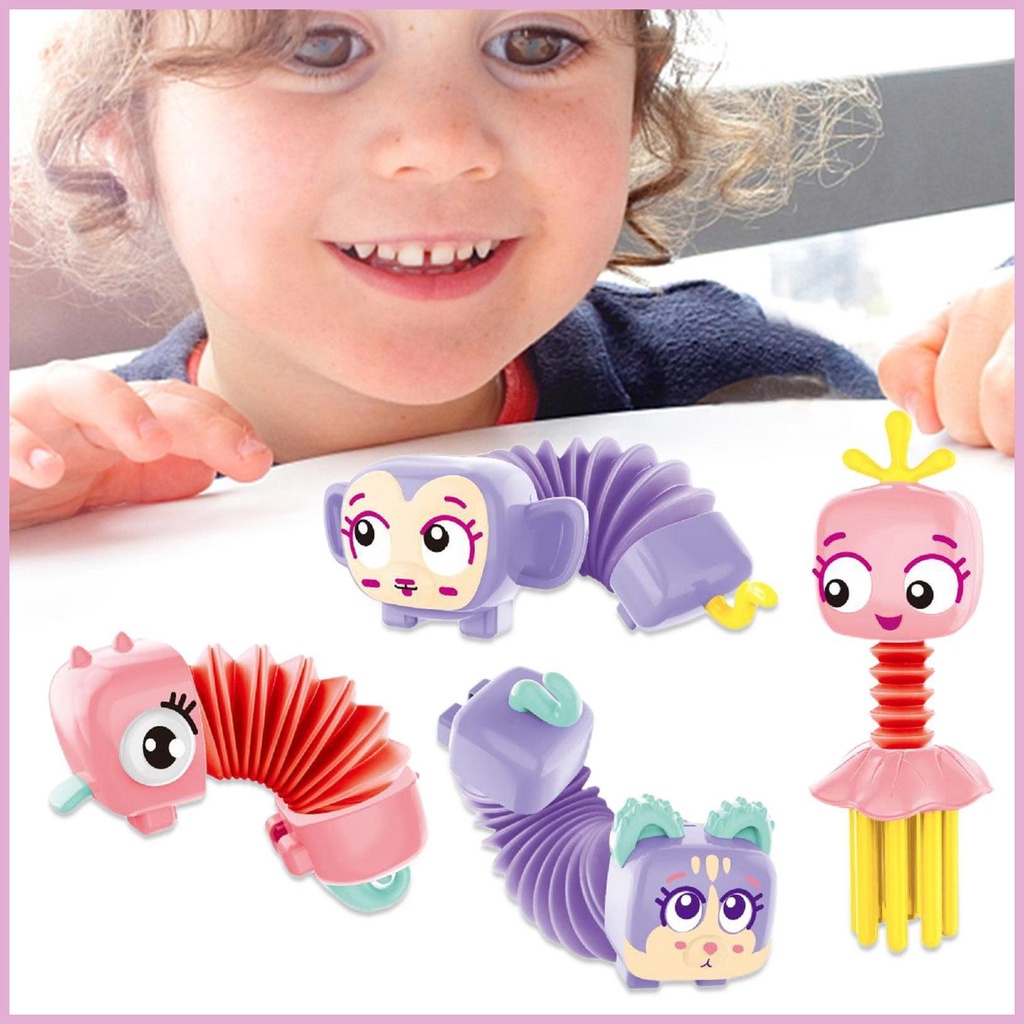 Bộ 6 Ống Kéo Căng Ống DIY Nhiều Màu Sắc Giảm Căng Thẳng Dành Cho Trẻ Em Và Người Lớn