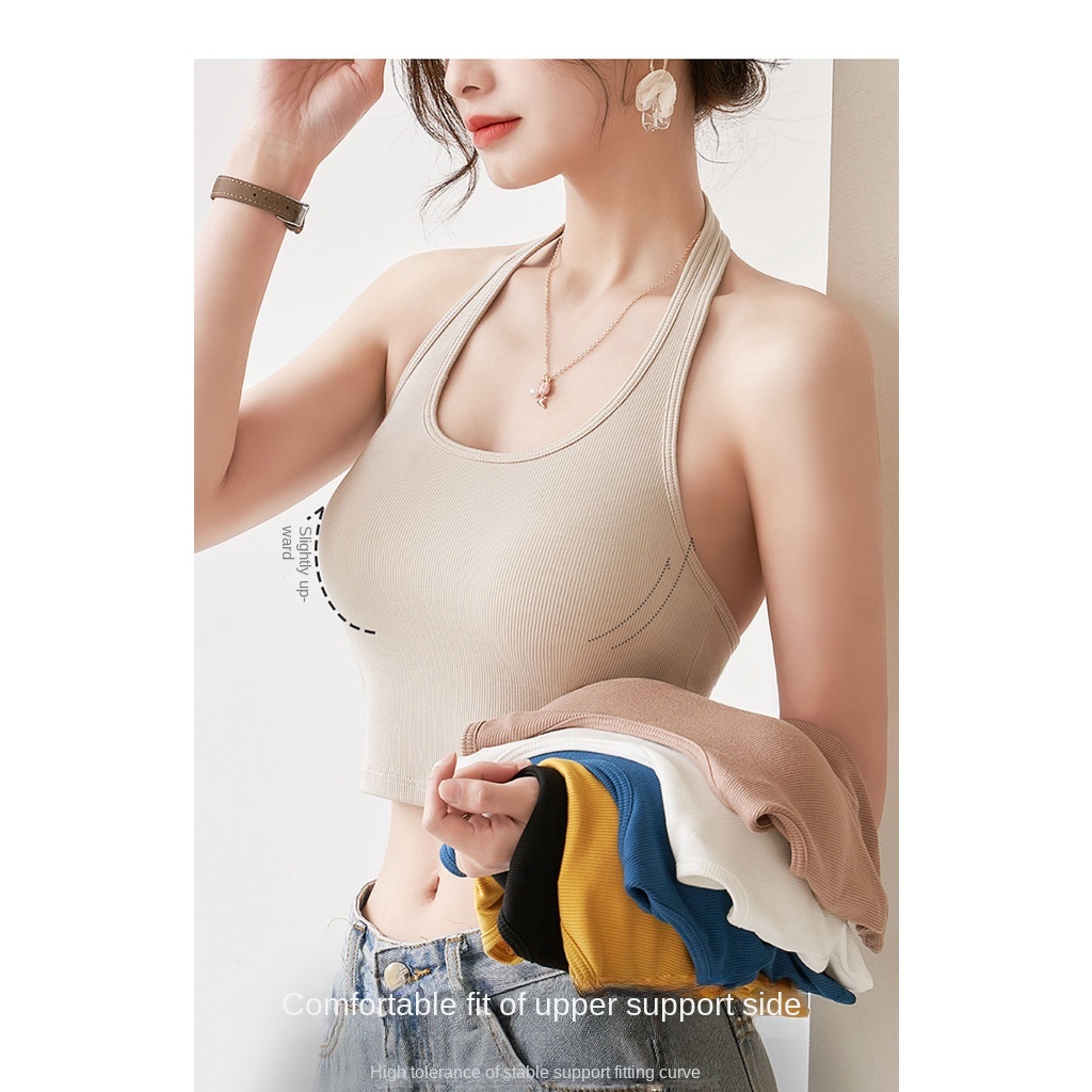 Áo Croptop Sát Nách 100% cotton Phong Cách Hàn Quốc Quyến Rũ Dành Cho Nữ Size S-XL