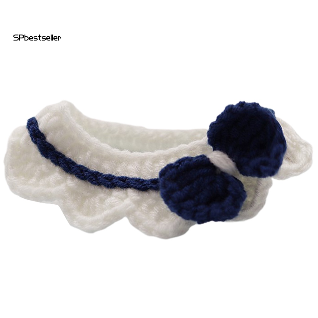 Spbestsellyr Khăn Choàng Cổ Dệt Tay Thắt Nơ Khâu Tay Cho Thú Cưng