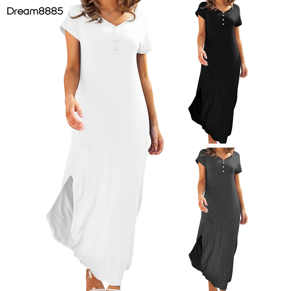 [Mabre85 Stock] Váy Nữ Mùa Hè Màu Trơn