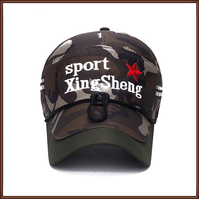 Mũ Lưỡi Trai Chống Nắng / Gió Thêu Hoạ Tiết Ngôi Sao Phối Dây Thừng Thời Trang Cho Nam Giớ