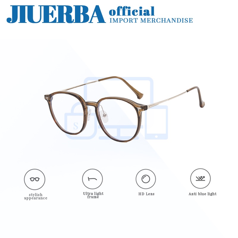 JIUERBA Kính đổi màu ánh sáng Mắt Kính Cận Thị TR90 Siêu Nhẹ Chống Ánh Sáng Xanh Thời Trang Cho Nam Và Nữ