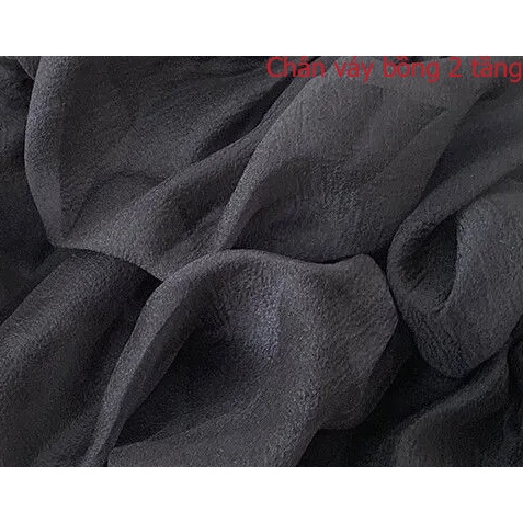 Váy Đen 2 Dây Xòe Bồng 2 Tầng Xinh Đẹp Dành Cho Bé Gái 8-18kg