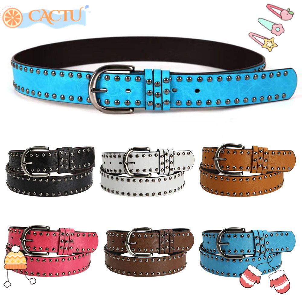 Thắt Lưng Da Đính Đinh Tán Phong Cách Gothic Thời Trang Sang Trọng