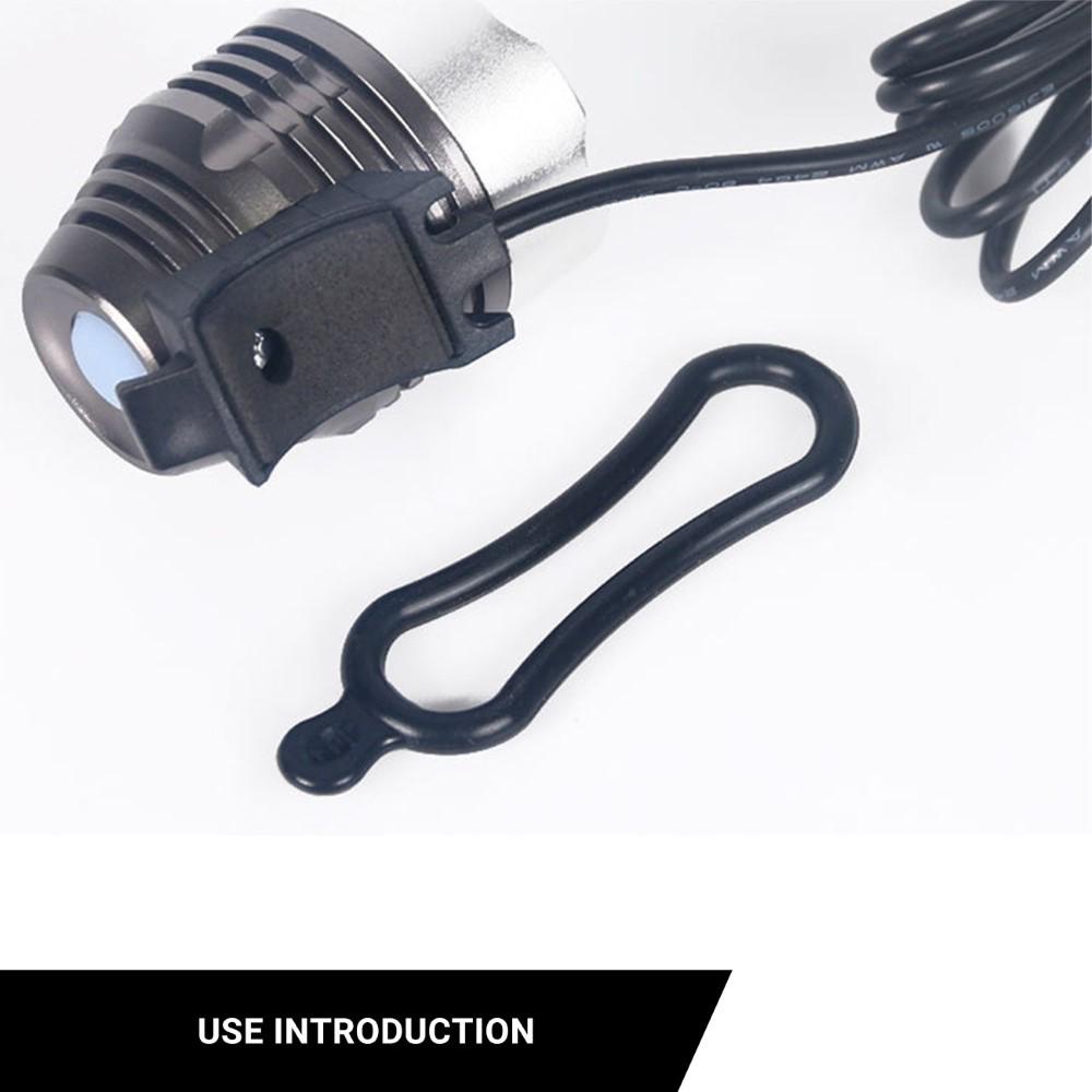 Set 10 Giá Đỡ Đèn Pha Xe Đạp Mini Bằng Cao Su Đa Năng Có Thể Điều Chỉnh