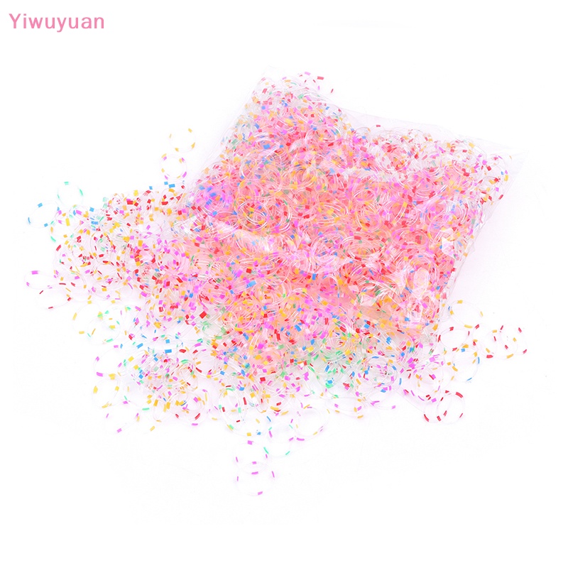 < Yiwuyuan > Set 1000 Dây Thun Buộc Tóc Dùng Một Lần Không Đau Dành Cho Bé Gái