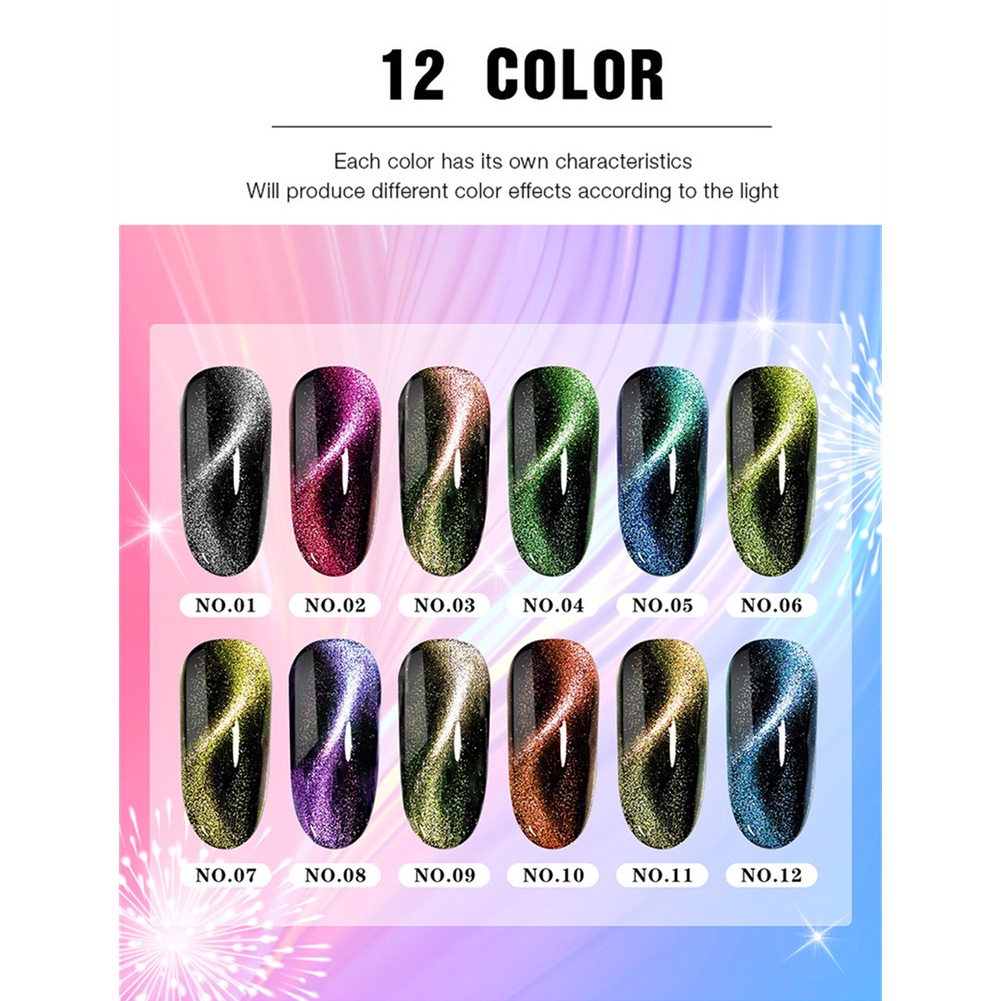 Monja Magic Cat 's Eye Nail Polish Gel 9D Thiên hà Lỗ đen Nổ nhấp nháy Thay đổi quang trị liệu Keo dán nghệ thuật làm móng cho cửa hàng làm móng 8ml