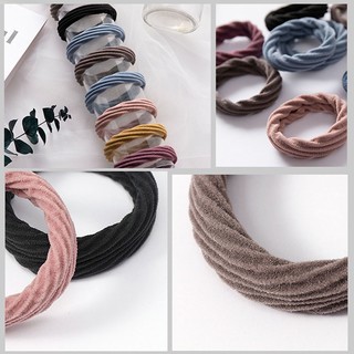 Set 10 Dây Cột Tóc Co Giãn Nhiều Màu Cho Nữ