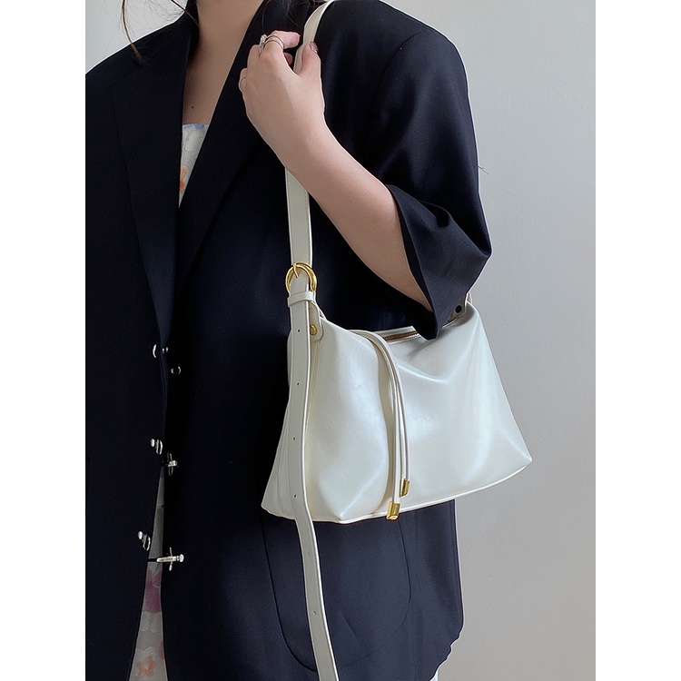 Túi Tote Đeo Vai / Đeo Chéo Cỡ Lớn Màu Trắng Thiết Kế Đơn Giản Thời Trang Cao Cấp