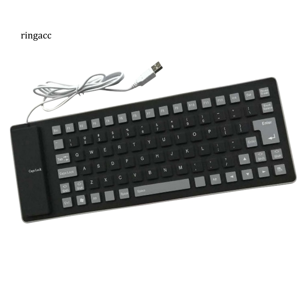 Bàn Phím Silicone Cuộn Lên Dây Linh Hoạt Chống Nước Nhỏ Gọn Cho Laptop