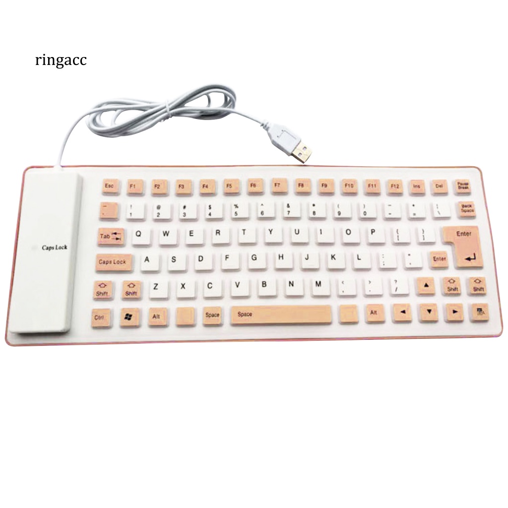 Bàn Phím Silicone Cuộn Lên Dây Linh Hoạt Chống Nước Nhỏ Gọn Cho Laptop