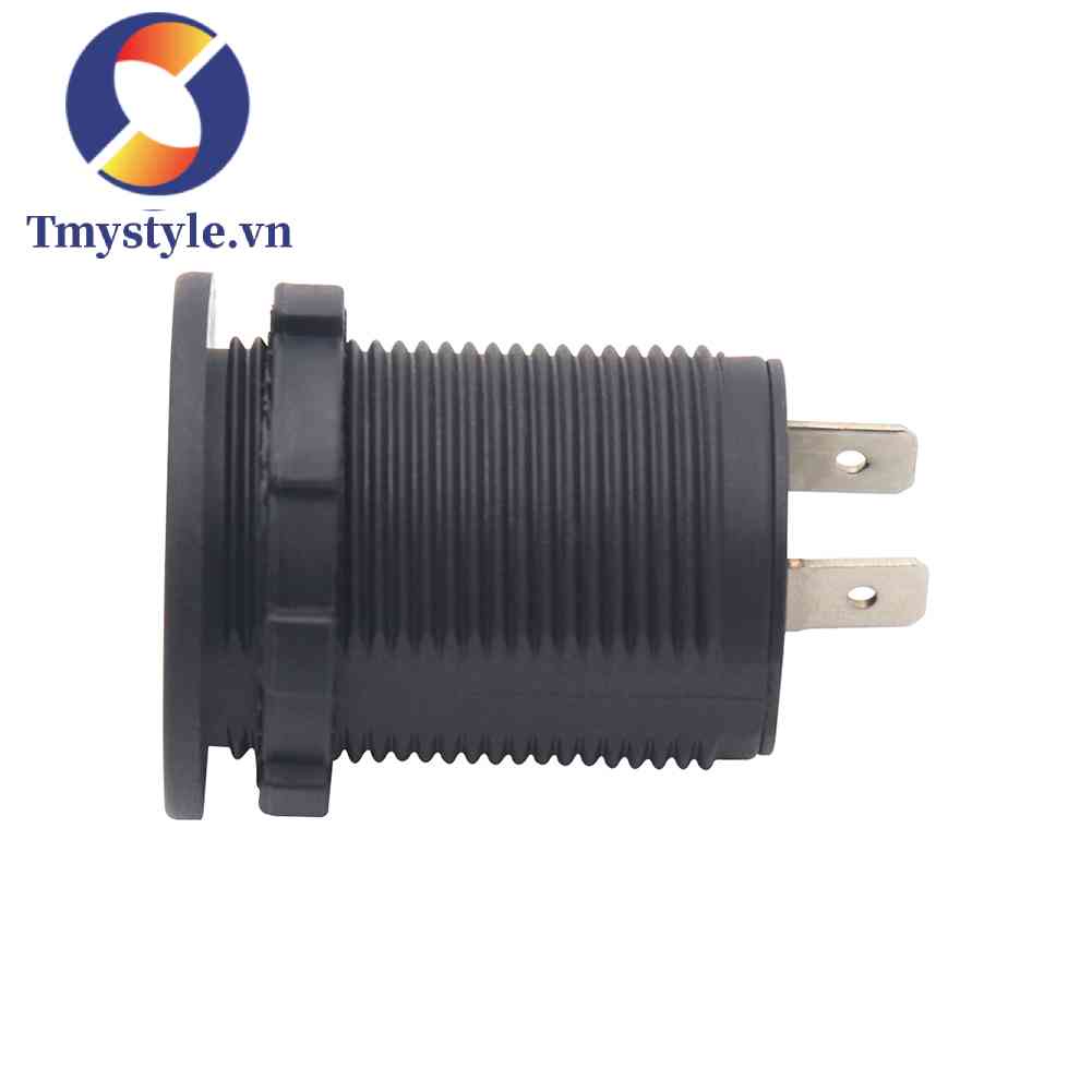 Ổ Cắm Sạc USB 3.1 amp Chống Thấm Nước Màu Đen Cho Xe Máy