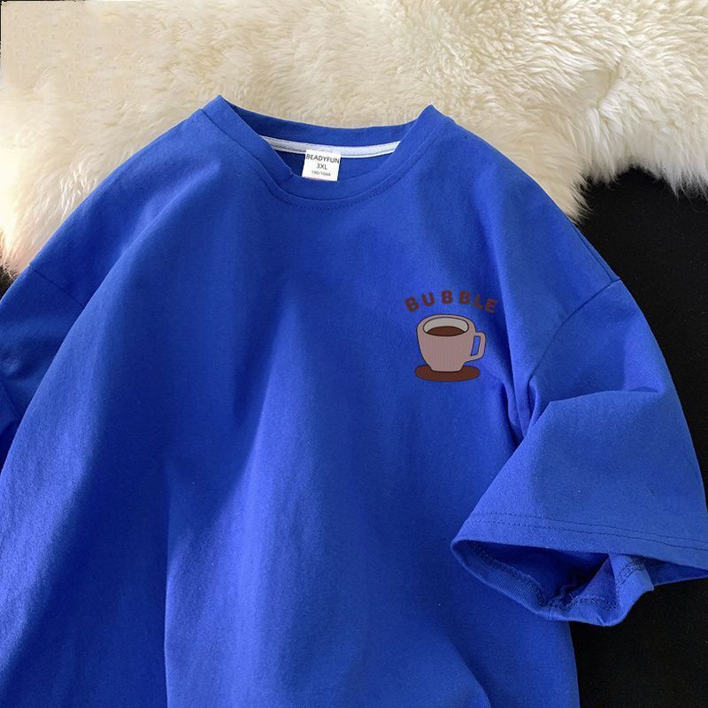 Bigsize t shirt nam，áo phông，áo nam，áo thun nam，áo local brand，áo xám，Áo Thun 100% cotton Tay Lửng Dáng Rộng Phong Cách Hàn Quốc Thời Trang Mùa Hè Cho Nam，đồ bộ nam，đen，trắng，xám，xanh lam，màu hoa mai，