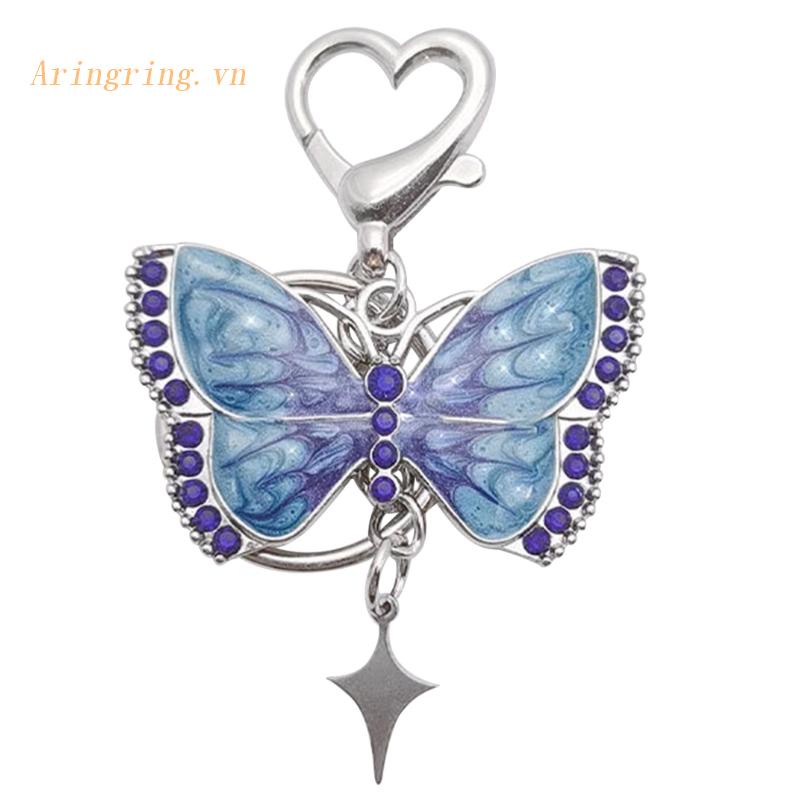 Móc Khóa Kim Loại Y2k Hình Bướm Ngôi Sao Cho Cặp Đôi