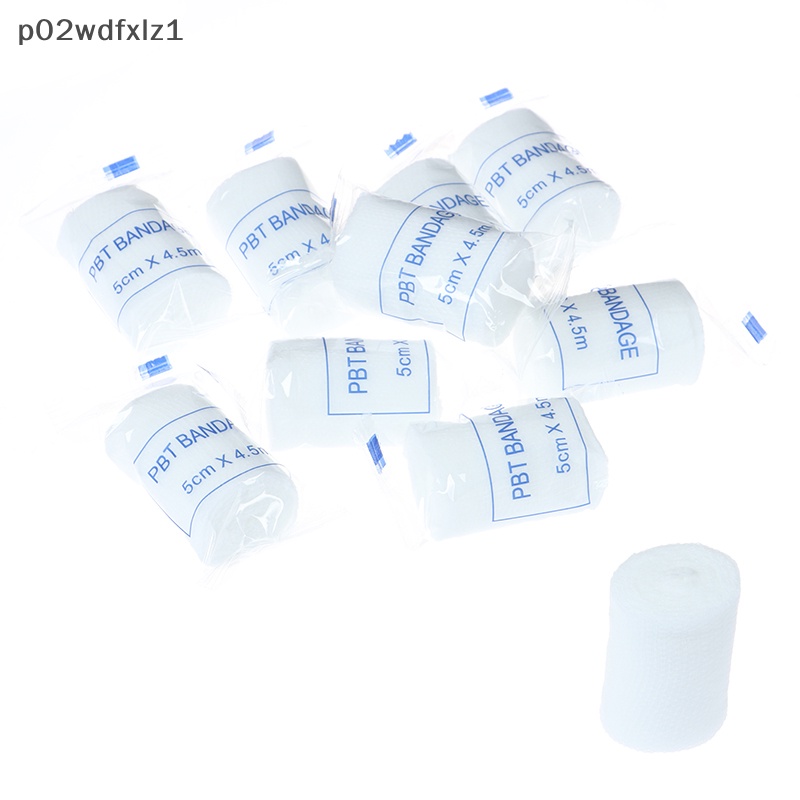 Mới 10 cuộn/Lô 5cm x 4.5m PBT băng đàn hồi Viện trợ đầu tiên Kit gạc CuộN mặc quần áo trên bán