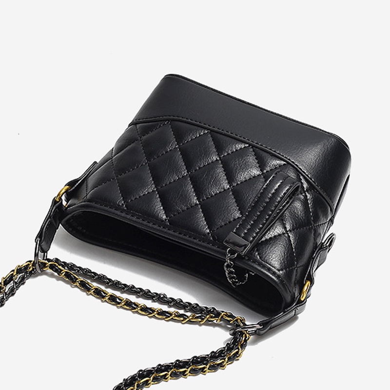 Ielgy Túi Xách Đeo Vai Trọng Lượng Nhẹ Họa Tiết Hình Thoi Phối Dây Xích Nhỏ Nhắn Phong Cách Cao Cấp Cho Nữ